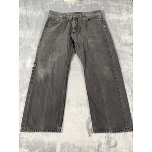 Levi's 505 Regular Fit Straight Leg Men's Jeans W38 L29 Distressed Black Wash